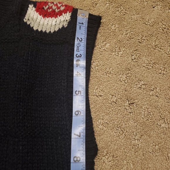 Currants Sweater Vest Vintage 90s Cottagecore Black | Women's Medium M Pre-owned - Picture 8 of 8